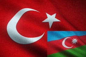 Closeup shot of the waving flag of Turkey with interesting textures
