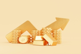 gold-growing-arrow-with-gold-coin-money-stacks-gold-bar-business-finance-savings-investment-concept-background-3d-illustration