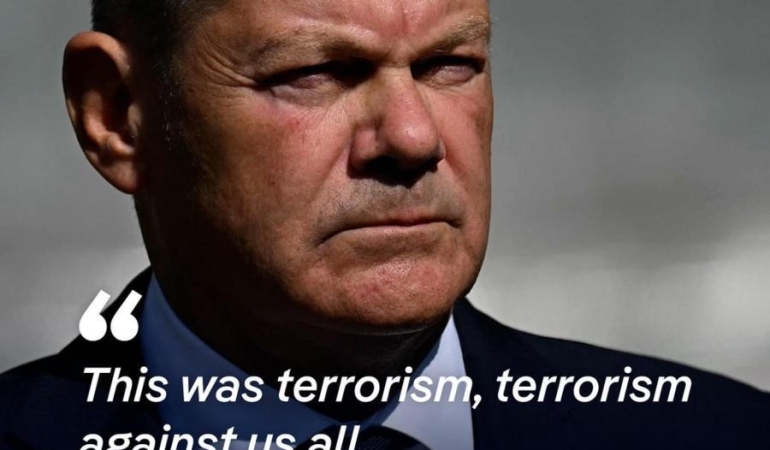 Scholz, bıçaklı saldırı üzerine Soligen’i ziyaret etti. Scholz, “Bu terörizm, hepimize yapılmış bir terörizmdir.” dedi.