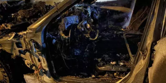 Tarsus’ta Trafik Kazası: Direğe Çarpan Araç Küle Döndü