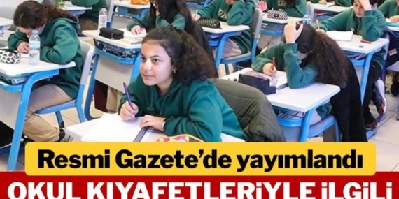 Okul Kıyafetlerinde Yeni Düzenleme…