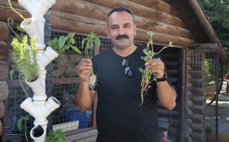 Hataylı Girişimci, Dikey Tarımda Güneş Enerjisi Kullanarak Verimliliği Artırıyor