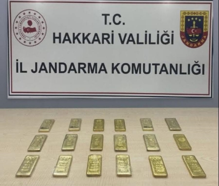Hakkari’de 54 Milyon TL Değerinde 18 Kilogram Altın Ele Geçirildi