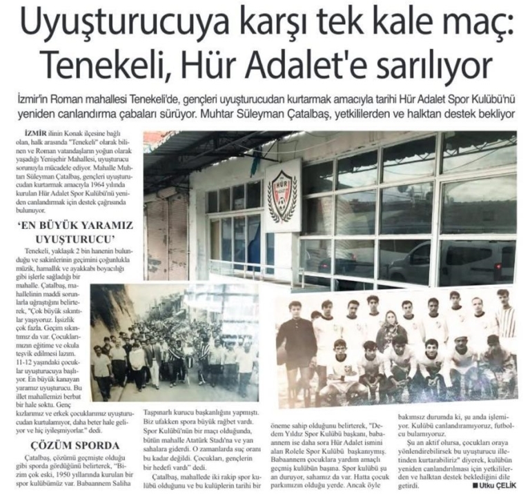 Tenekeli Mahallesi’nde Gençler Uyuşturucudan Kurtulmak İçin Spora Yönlendiriliyor