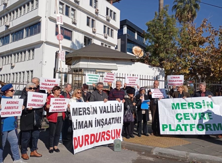 Çevrecilerden Mersin Liman İnşaatına Karşı Sert Tepki: “Asbest Dökülmesin”