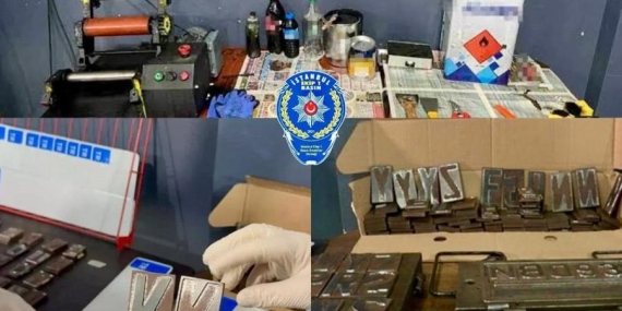 İstanbul’da Sahte Plaka Üretimine Yönelik Operasyon: 182 Plaka Ele Geçirildi