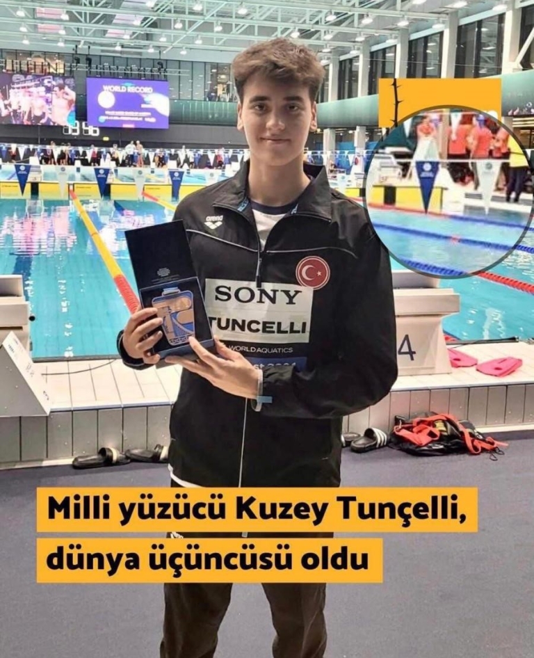 Milli Yüzücü Kuzey Tunçelli’den Tarihi Başarı!