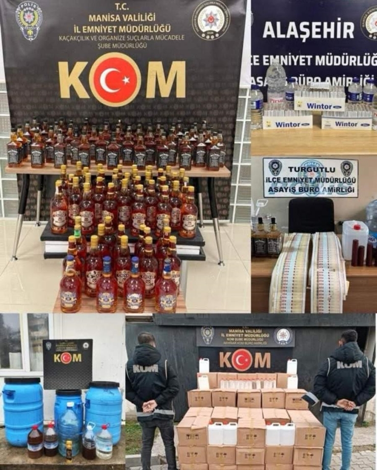Manisa’da 14 Adrese Baskın: Kaçak Alkol Üretimi Çökertildi