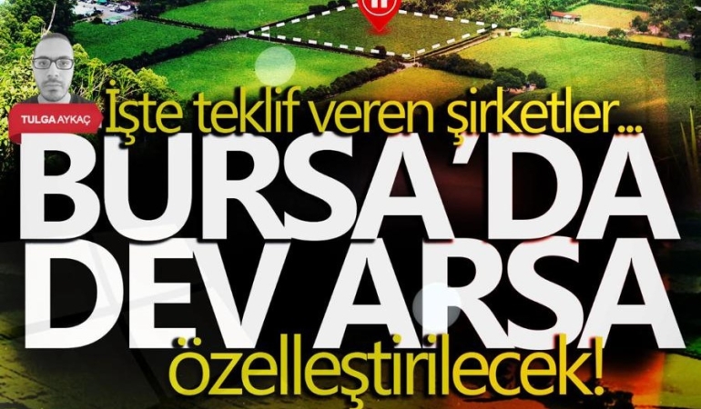 Bursa’daki 47 Dönümlük Dev Arsa Özelleştiriliyor: 6 Firma Teklif Verdi