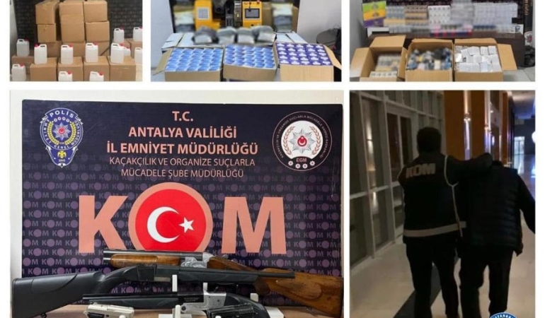 Antalya’da Kaçakçılık Operasyonu…