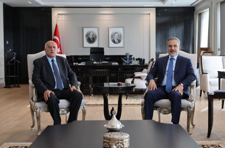 Dışişleri Bakanı Fidan, Fetih Genel Sekreteri Rajub ile Görüştü