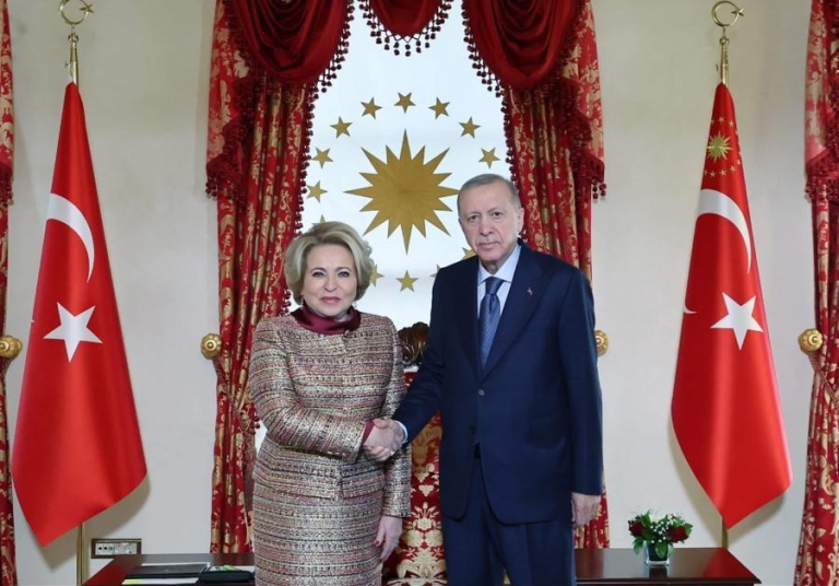 Cumhurbaşkanı Erdoğan, Rusya Federasyon Konseyi Başkanı Matviyenko ile Görüştü