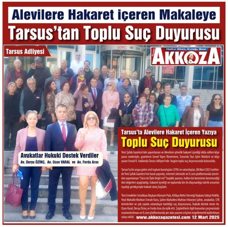 STK’lar ve Vatandaşlar Harekete Geçti: Hakaret İçeren Köşe Yazısına Tepki!