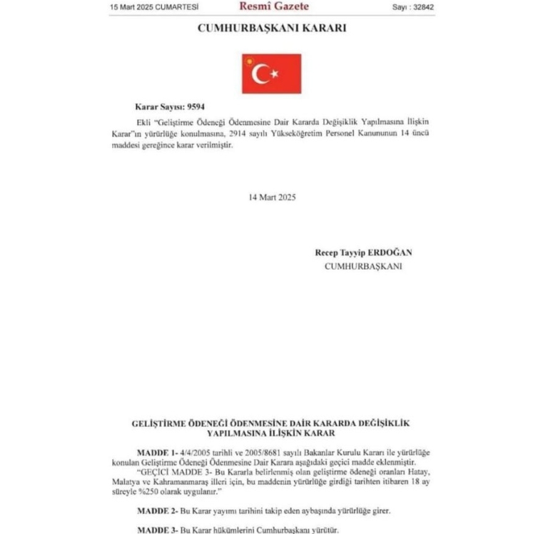 Deprem Bölgesindeki Akademisyenlere Büyük Destek: Ödenek 0 Artırıldı!