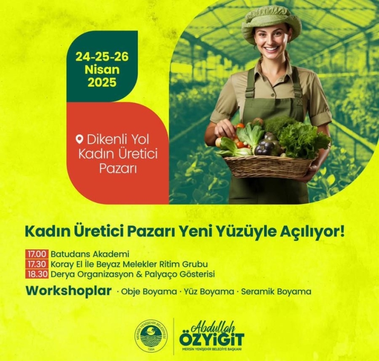 Kadınlar Üretiyor, Yenişehir Destekliyor: Pazar Etkinliği 24 Nisan’da Başlıyor