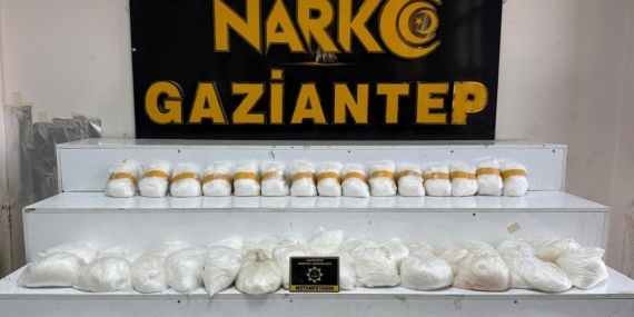 Gaziantep’te Uyuşturucu Operasyonu: 58 Kilo Metamfetamin Ele Geçirildi